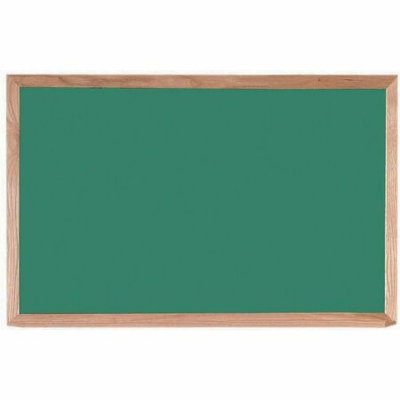 AARCO Composition Chalkboard Solid Oak Wood Frame 24"x36" Green OC2436G